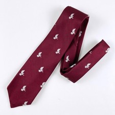 Visa Travelers Cheques Flying Eagle Tie Red Burgandy VTG
