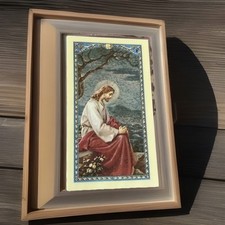 Carte Sainte Jésus Laminée Neuve Avec Prière Au Dos Priez Pour Moi À Un Ami
