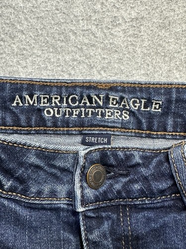 American Eagle Shorts Womens 8 Blue Denim Festival Distressed Normcore Ladies - Picture 2 of 12
