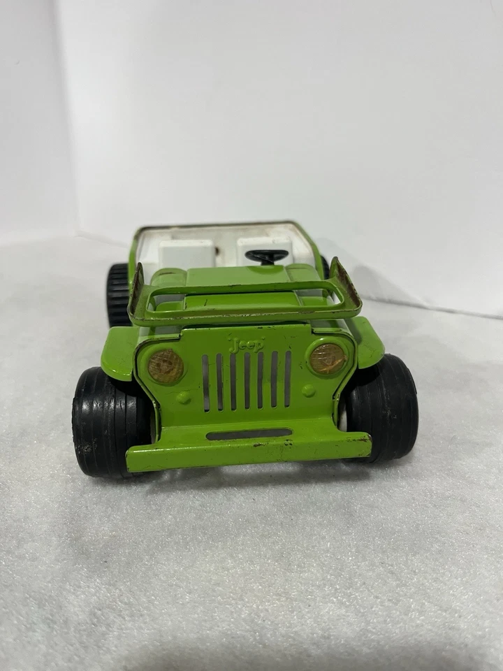 "Mini jeep Tonka vintage años 60 acero prensado cal verde claro color raro 6""" Foto 4 de 4