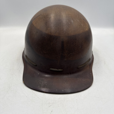 Vintage Miners Helmet MSA Skullgard Brown Protective Cap
