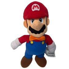 Nintendo Super Mario Plush Toy Character Blue Overalls Orange Tie Stuffed 2021