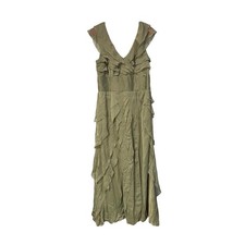 Adrianna Papell Shimmery Green Formal Evening Long Gown Dress Size 12