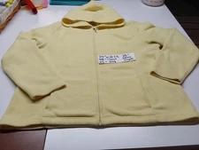 L L Bean Womens XL Yellow Hooded Polartech Lightweight Jacket With Pockets