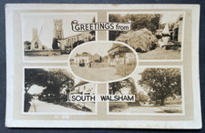 PC RP MULTI VIEW SOUTH WALSHAM NORFOLK CHURCH BOATS HOUSES