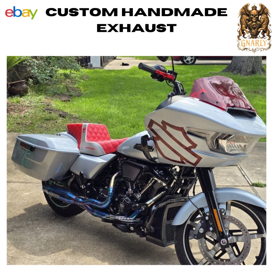 Escape Touring azul 2-1 para Harley Road King | Electra Glide 1995-2016 || Foto 4 de 4