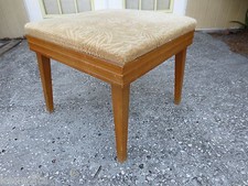 Asiento tocador banco taburete danés moderno retro silla mediados de siglo champán boho MCM