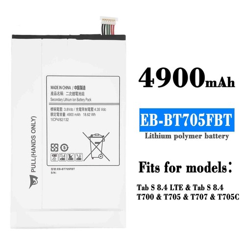 Batterie neuve EB-BT705FBE pour outil Samsung Galaxy Tab S 8.4 SM-T700 SM-T701 T705 - Photo 2 sur 4