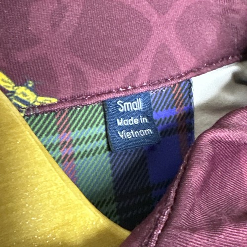 Camisa Polo Clásica de Golf William Murray Para Hombres Pequeña Borgoña Cerveza Abejas Nueva con Etiquetas - Imagen 3 de 6