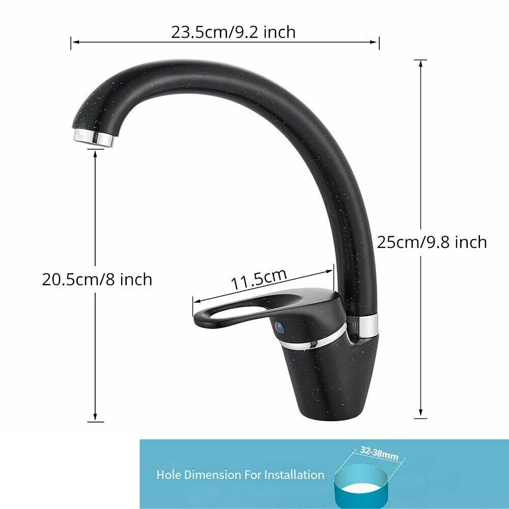 Brass Black Kitchen Sink Faucet Hot And Cold Water Mixer Tap Swivel Spout Faucet Popularna WYPRZEDAŻ, nowość