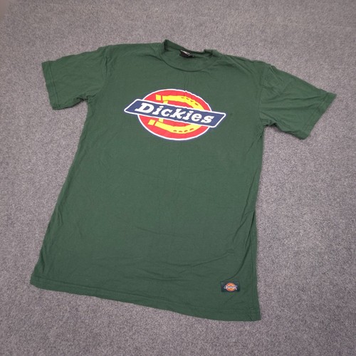 Dickies Shirt Mens SMALL Green crew neck short sleeve summer cotton logo Size S - Picture 3 of 8