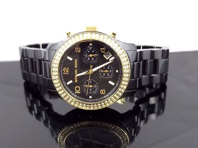 Michael Kors MK5270 Runway Black Ceramic Chronograph Crystal  display picture 2