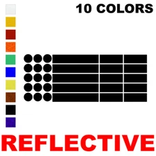 Assorted Reflective Stickers Strips & Dot Vinyl Decals Shape Stickers (Qty 30)