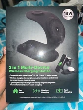 3IN1 Wireless Charger Charging Station For Apple Watch Air Pods iPhone 15 14 13