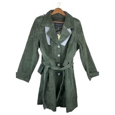 VTG NWT Centigrade Trench Coat Womens 1X Gree...