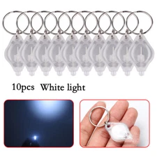 NEWLED Mini Keychain Flashlight Key Ring Light Bright Torch Outdoor Hiking white