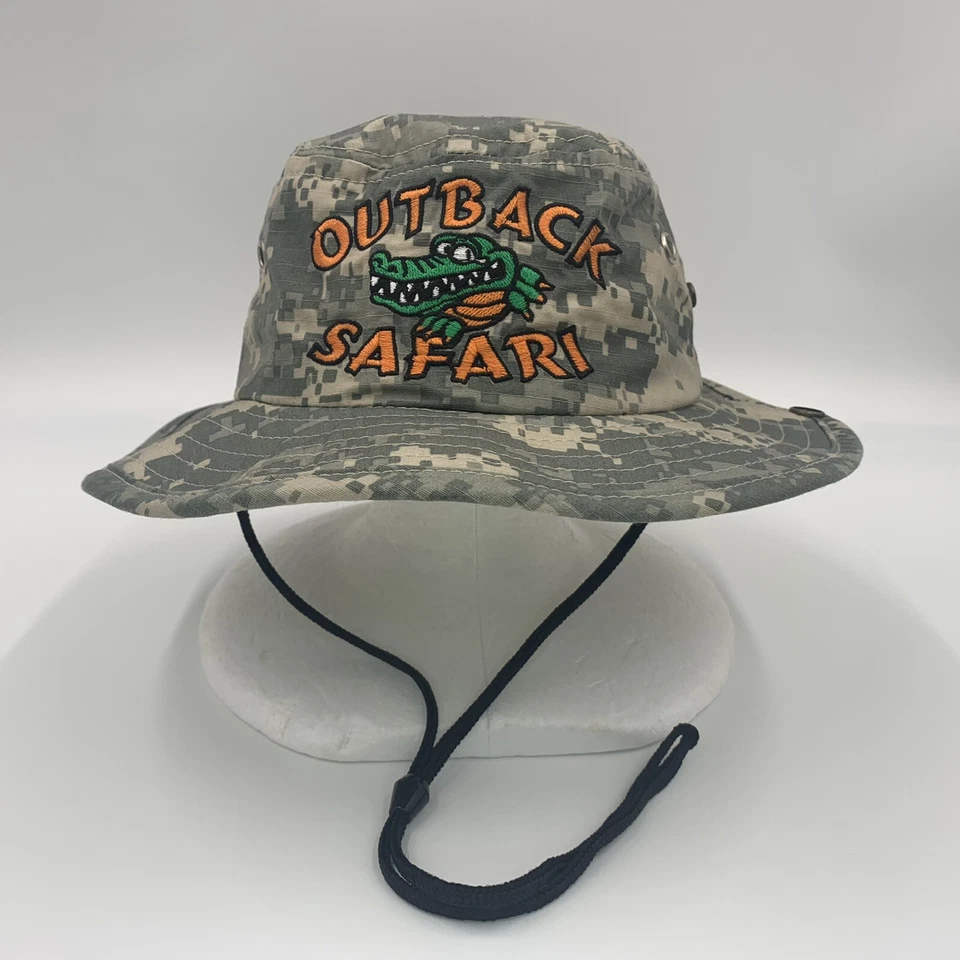 OUTBACK SAFARI молодежи куст шляпа регулируемый ремень цифровой камуфляж широкие поля - Изображение 2 из 4