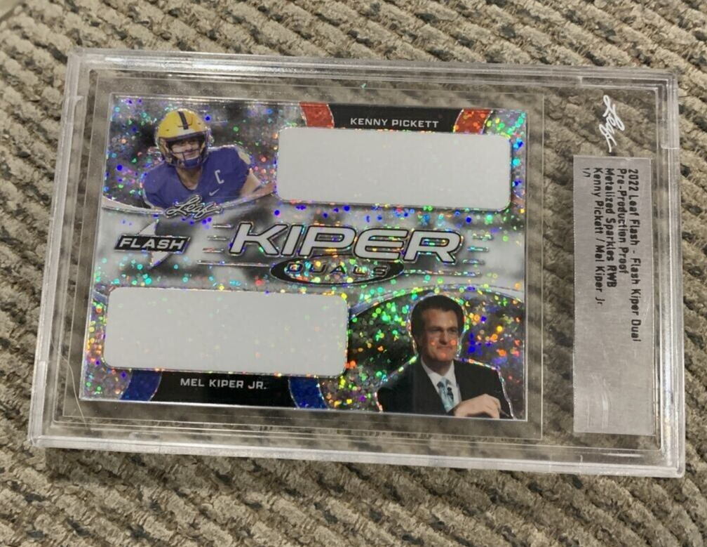 2022 LEAF FLASH Pre Production 1/1 KENNY PICKETT Mel Kiper JR. RC