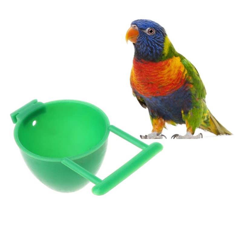 Bird Parrot Feeder Fruit Egg Container Holder Cage Hanging Pet Bird