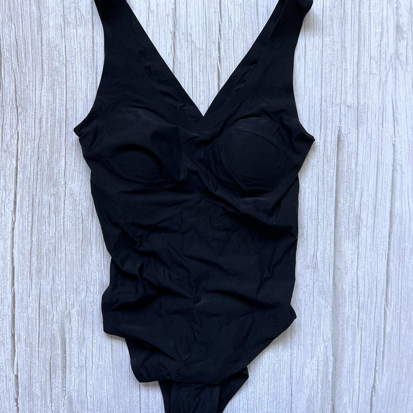 Soft Stretch Black Bodysuit - Size XS/S - Comfortable & Stylish-image