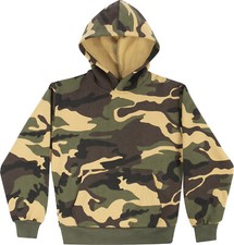 Kids Woodland Camouflage Pullover Hoodie Sweatshirt