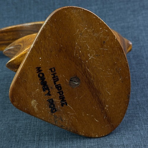 Mono Vaina Ángel Pez MCM Madera Teca Años 60 Escultura Palillo de Dientes Aperitivo Soporte - Imagen 3 de 20