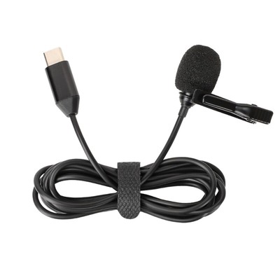 Condenser Microphone 1.5m Cable Length Lapel Collar Lavalier Mic