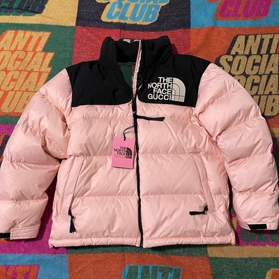 The North Face x Gucci Rare Pink Nuptse Jacket Size Medium | eBay