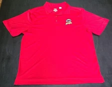 Cutter And Buck Red Pringles Golfing Polo Shirt Sz LARGE 