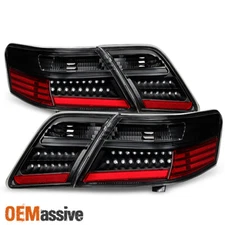 4Pcs Fits 2007-2009 Toyota Camry Black LED Signal Tail Lights Pair Brake Lamps