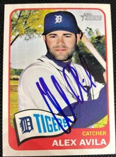 Alex Avila Detroit Tigers 2014 Topps Heritage Signed Autograph Card #390 ~ COA