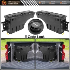 For 02-18 Dodge Ram 1500 2500 3500 Truck Bed Storage Tool Box L+R Side Code Lock