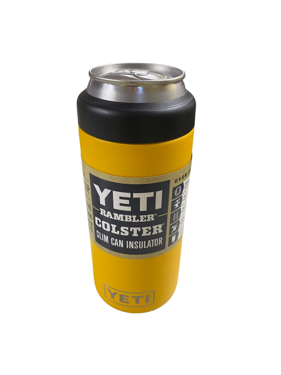 YETI Alpine Yellow Rambler 12 oz Slim Colster