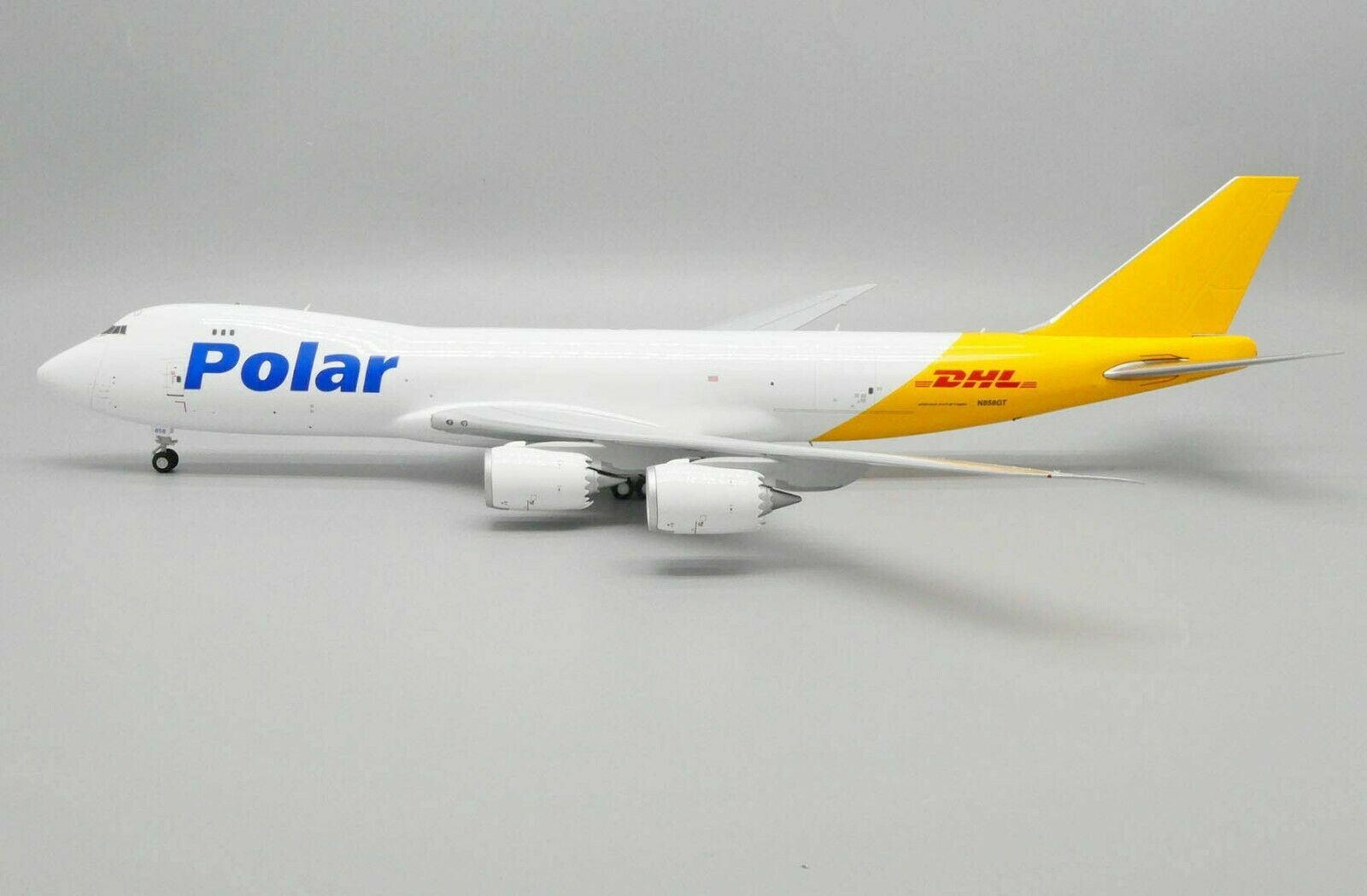 JC Wings 1:200 Polar Air Cargo (DHL) Boeing B747-8F N858GT Diecast Model