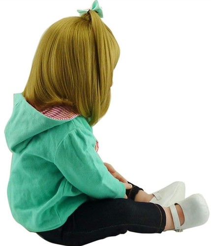 Beautiful 21.7 inch silicone doll, realistic silicone and vinyl. - Picture 5 of 6