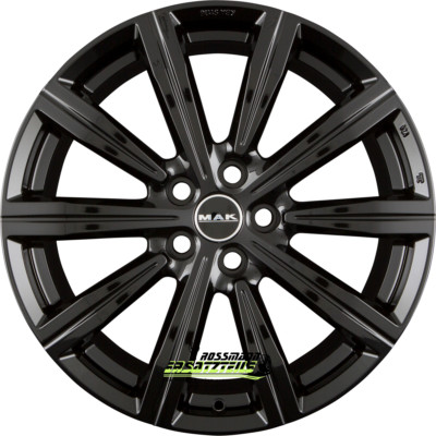 4x Mak Birmingham gloss black 8.5x19 ET35 - LK5/120 ML64.1 Felge Alu