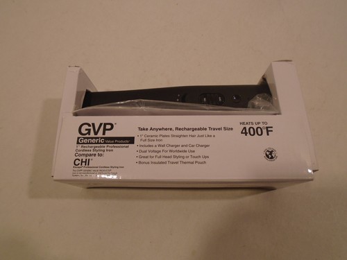 GVP  1 "  Rechargeable Cordless Styling Iron Travel Size W/Wall car chargers New - Picture 1 of 4