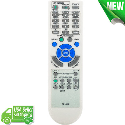 RD-469E Replace Remote Control for NEC Projector V302X NP-UM351W NP-V302W VE303X