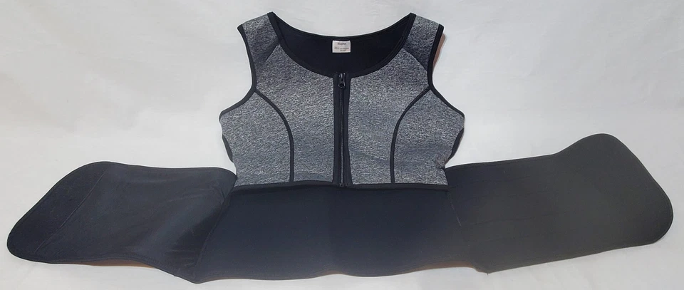 Hoplynn Entrenador de Cintura / Slimmer y Chaleco Gris - Mujer Mediano Foto 3 de 4