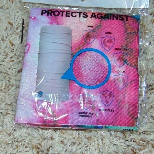 Face Mask Kids Halloween Watercolor Neck Gaiter Girls Headband Hood Pink Multi - Picture 2 of 3