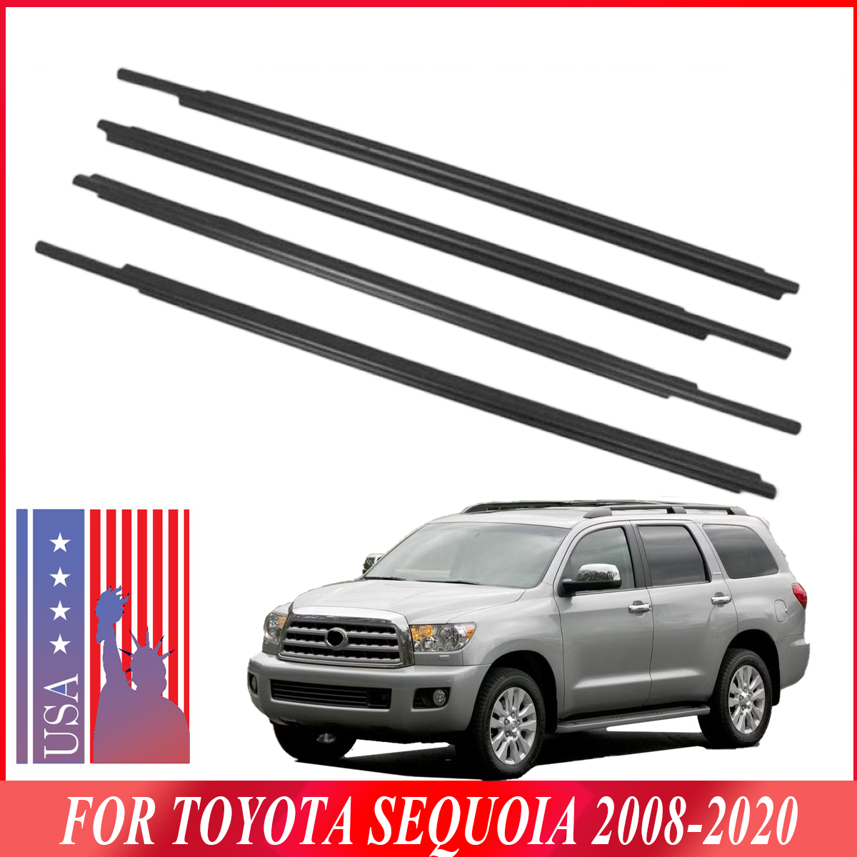 Toyota Sequoia 2008-2020 Weatherstrip Window Molding Trim Seal Belt