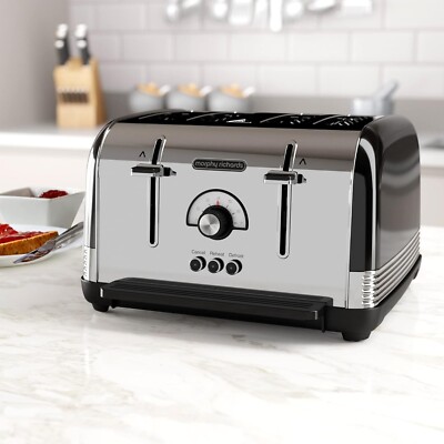 Morphy Richards 240331 Venture Retro 4-Scheiben-Toaster - schwarz
