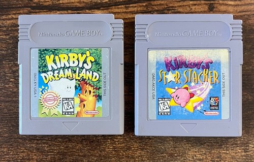 Kirby's Dream Land 1 & Star Stacker Nintendo Gameboy Lot Authentic Game Only