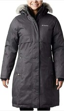 Columbia Women’s Omni Heat Apres Arson Long Down Jacket Parka Black, Sz Xl, Nwt
