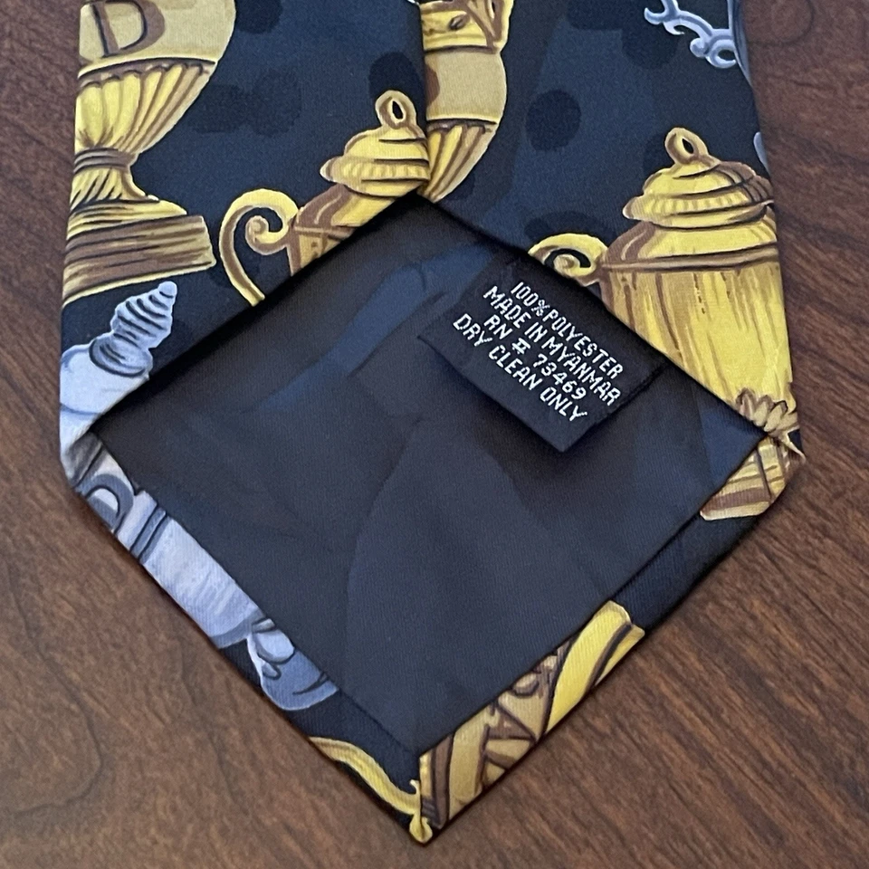 Estampado trofeo vintage de poliéster adicción hecho en Myanmar world’s breat papá Foto 2 de 4