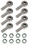 Four Link Kit 34 X 34 Heat Treated Rod Ends Nuts 4 Link 16 Pcs
