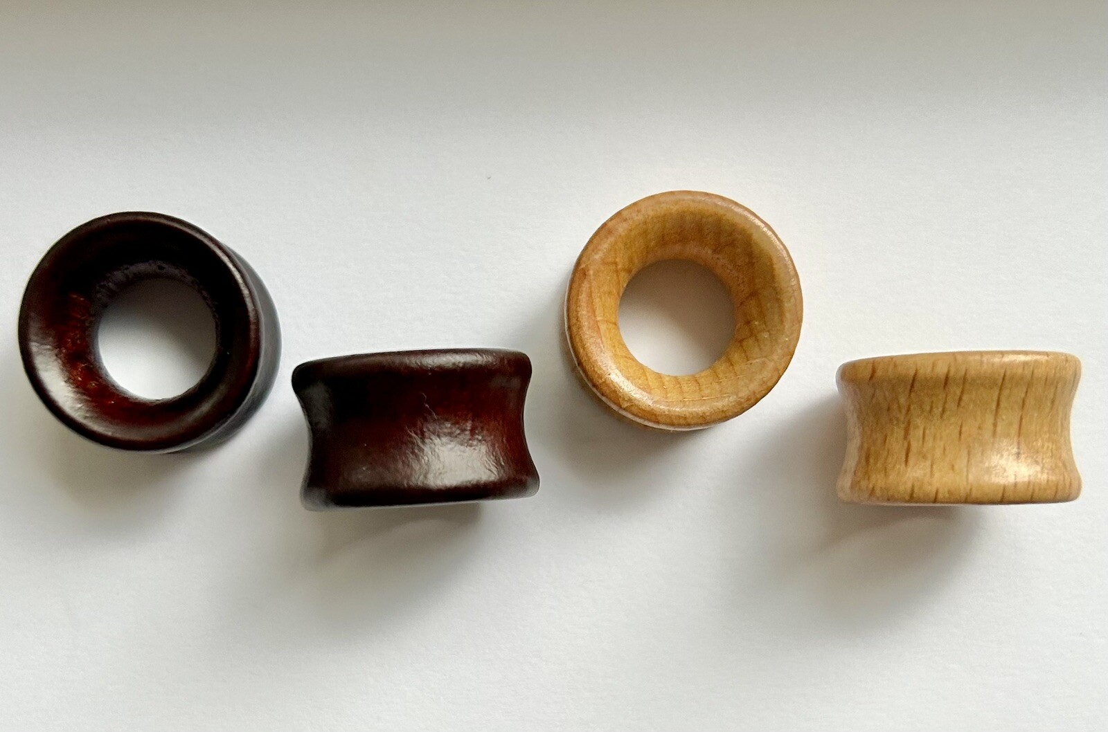 Wood Tunnels (16mm) - Honey + Espresso 2-Pack