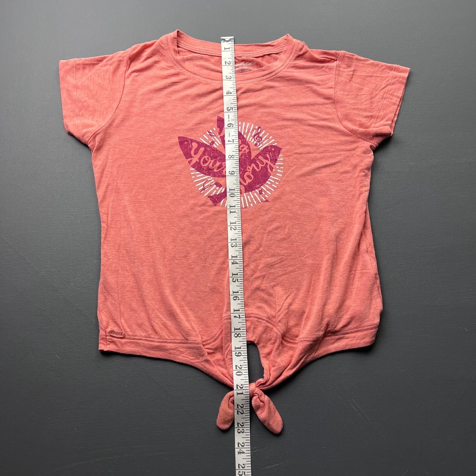 American Girl футболка девочек большой галстук спереди оранжевый графический петь свою историю - Изображение 2 из 4