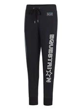 EQ-STAR Signature EQUESTRIAN Statement Black Sweatpants Joggers Small
