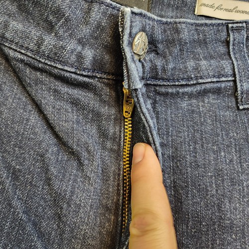 Pantalones de mezclilla NYDJ Not Your Daughters 10 azules algodón curvilíneo elástico mamá madura - Imagen 5 de 10
